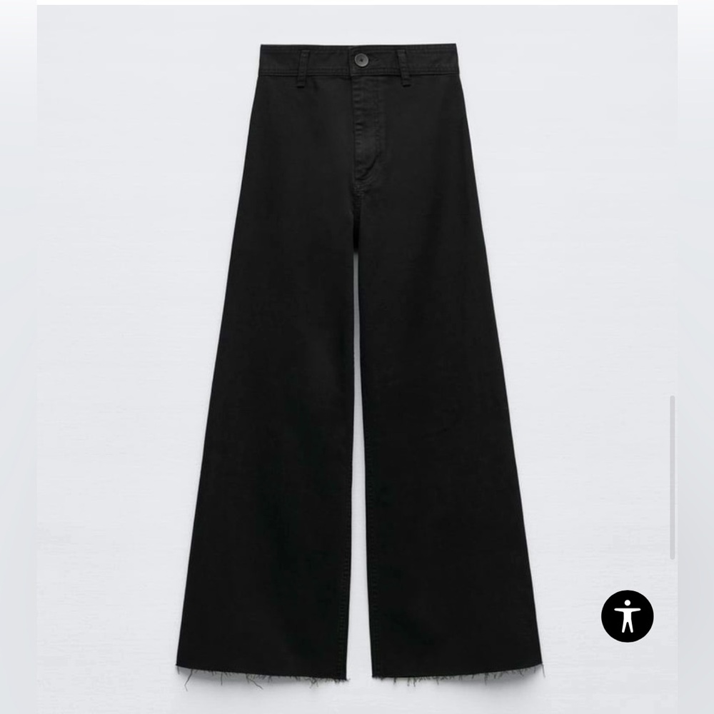 Zara HIGH WAIST MARINE STRAIGHT JEANS NWT